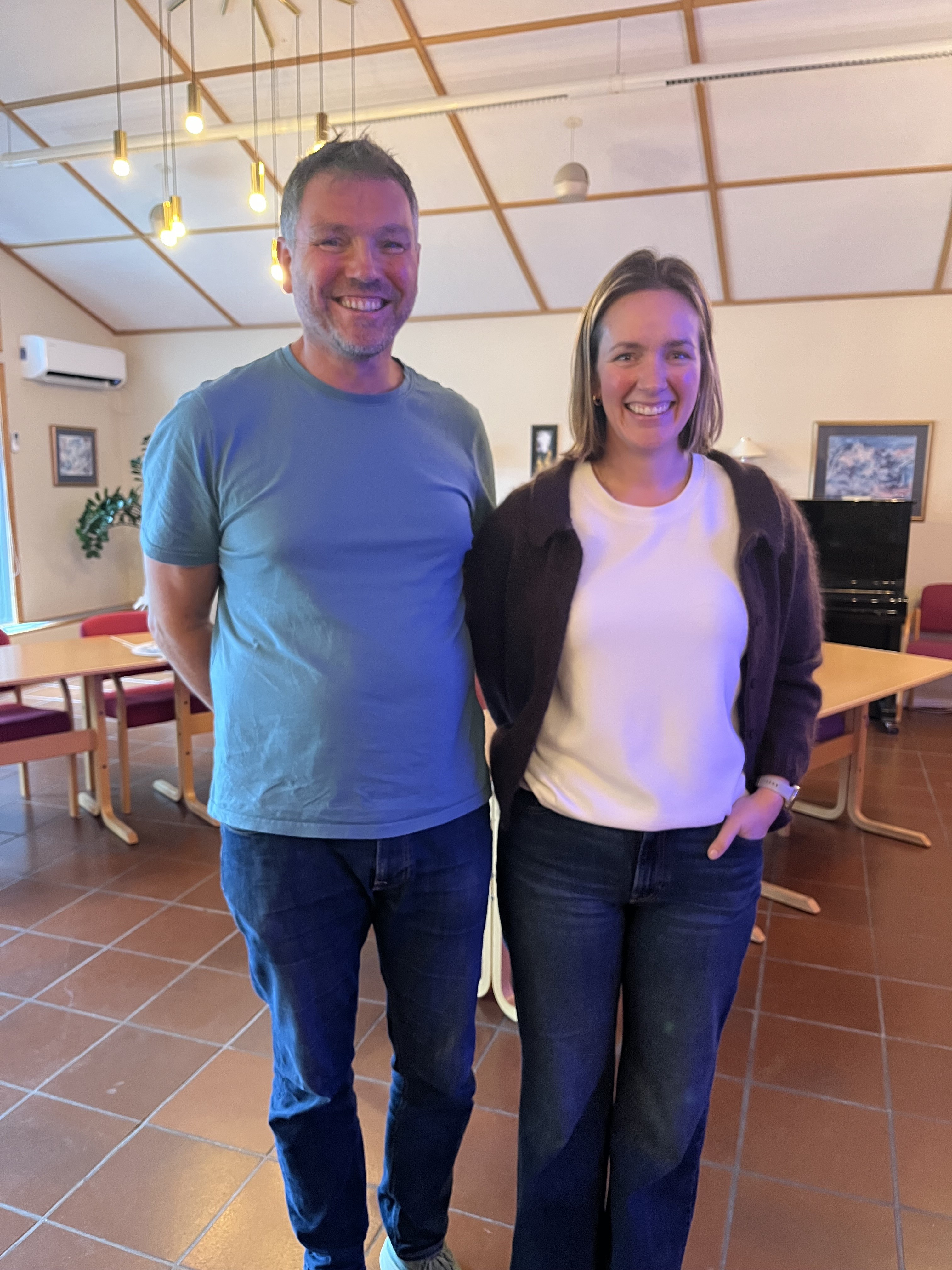 Laboratorierådgiver Arne Mannes, Noklus Haugesund, og leder for USHT Helse Fonna, Ida Elisabeth Gaard.