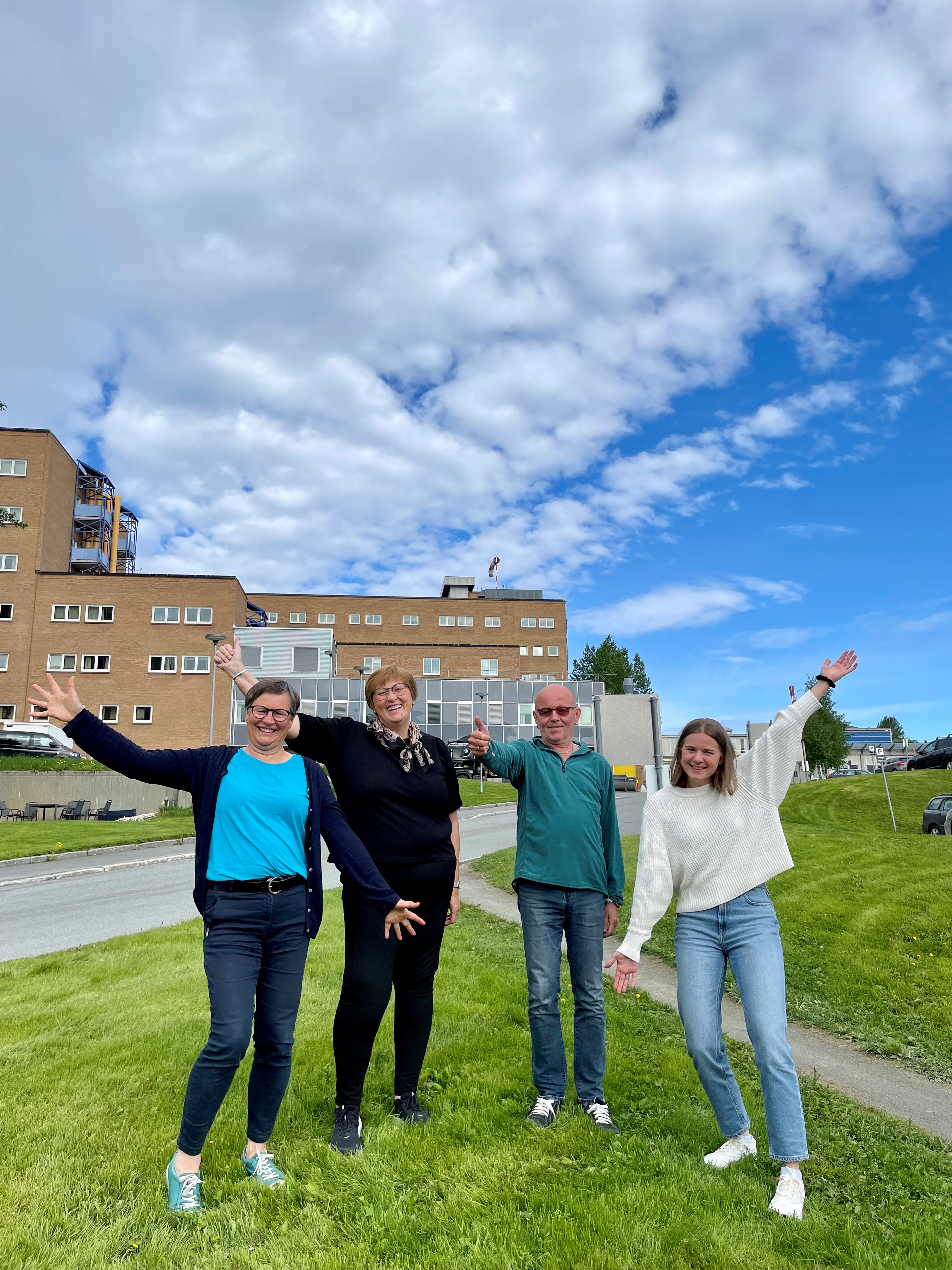 Laboratoriekonsulentene i Tromsø gleder seg til å arrangere årets landskonferanse. F.v. Anni Kummeneje, Line Hofsøy, Jimmy Hansen og Malin Nystad. Foto: Privat